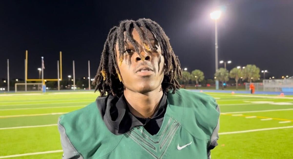 Miami Central's LaWayne McCoy following the Rockets playoff win over Booker T. Washington on 11-17-2023.